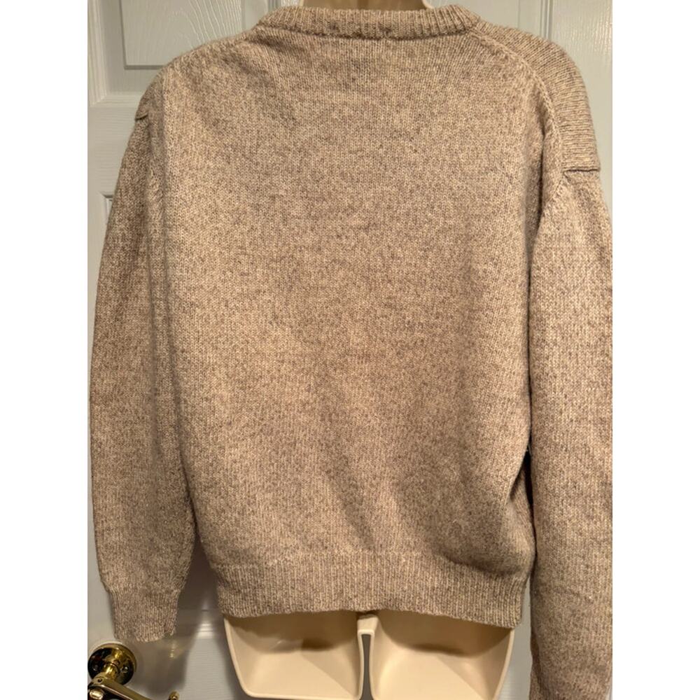 Vintage Eddie Bauer Floral Argyle Wool Lambswool Sweater Women’s L Crewneck - Picture 3 of 5